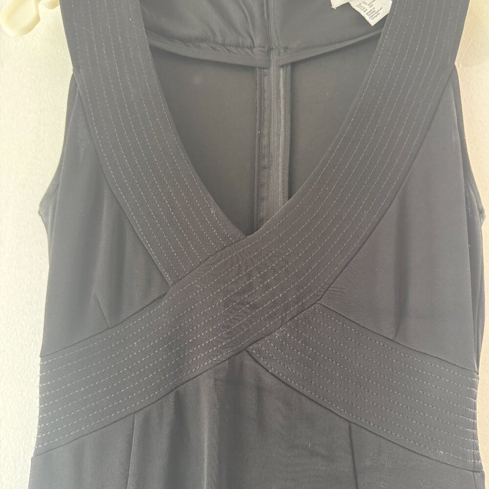 Fitted Criss Cross Knee Length Dress